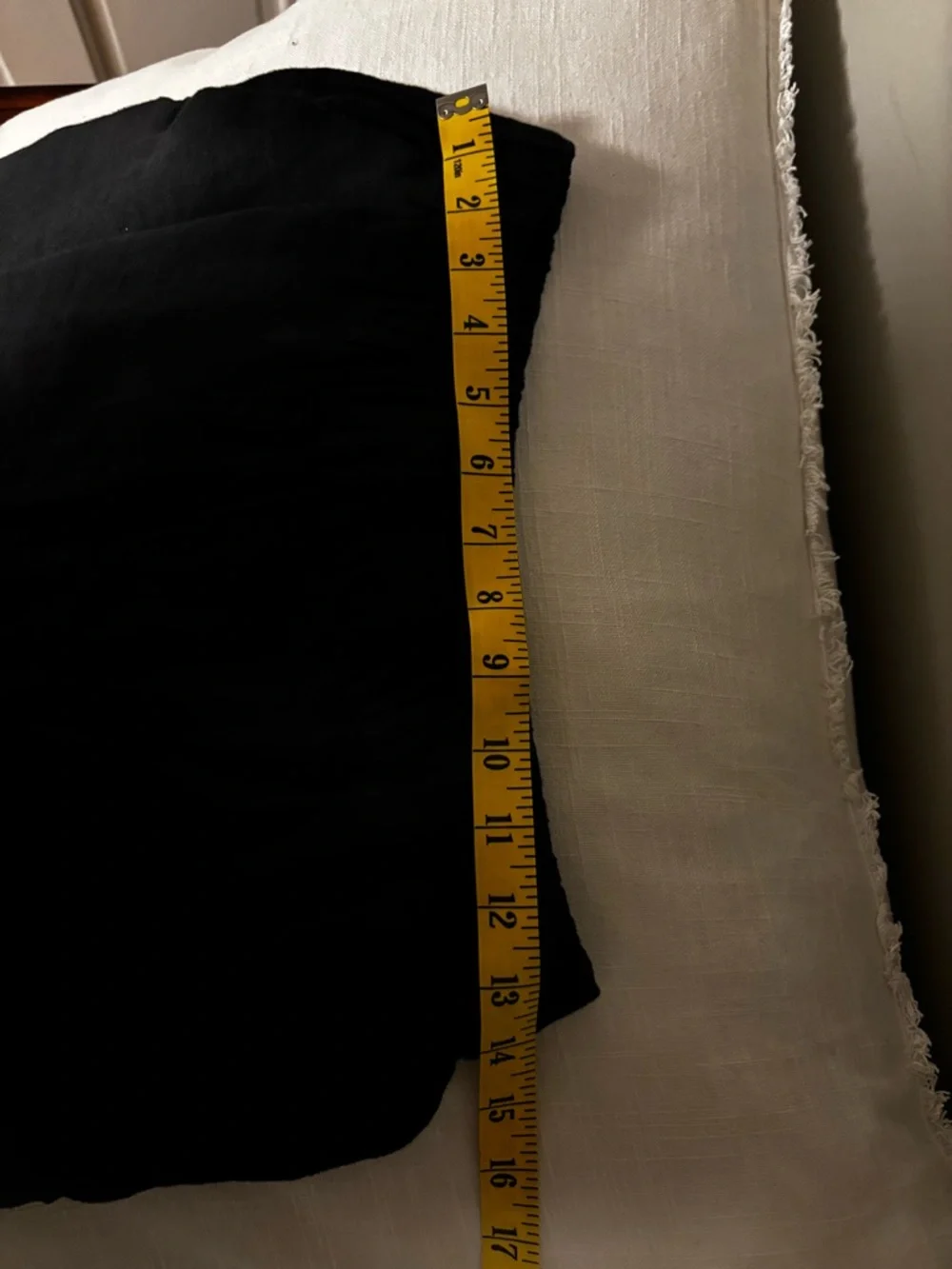 Quince European Linen Black Cropped  Pull-On Pants ankle length